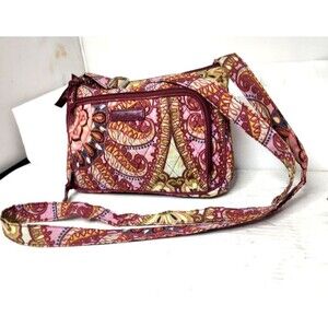 Vera Bradley Resort Medallion Crossbody Messenger Bag Purse Adjustable Strap 9"